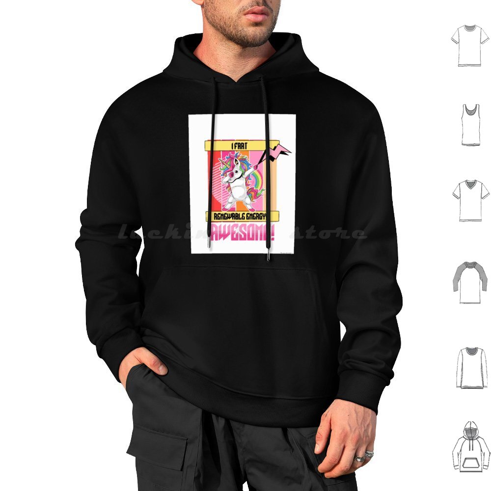 Renewable Energy Us - Kentut Unicorn Menyelamatkan Planet!! Hoodie Lengan