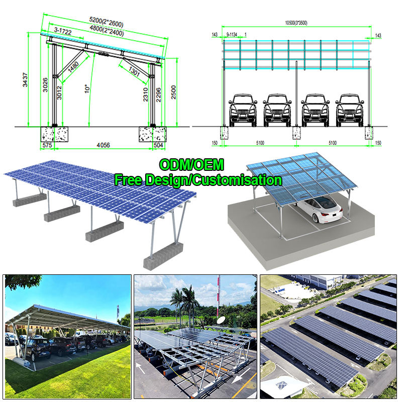 Struktur Pemasangan PV Carport - Renewable Energy Us ulasan dan harga